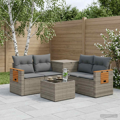 Set di divani 6 pz Grigio e Grigio Scuro