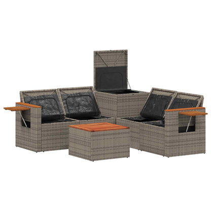 Set di divani 6 pz Grigio e Grigio Scuro | homemem39