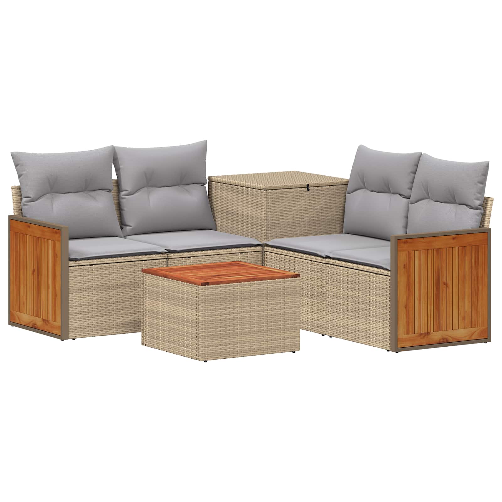 Set di divani 6 pz Beige e Grigio Chiaro | homemem39