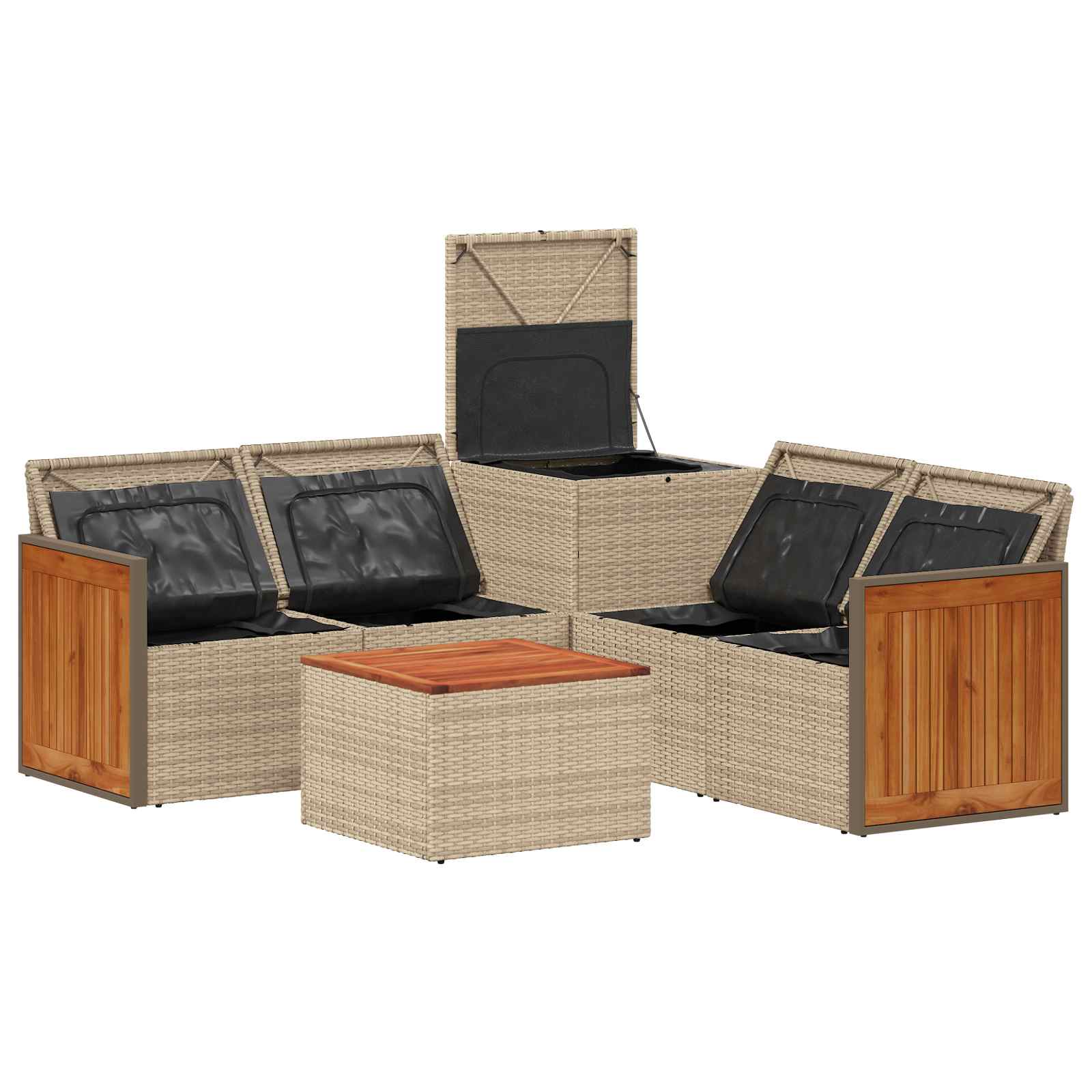 Set di divani 6 pz Beige e Grigio Chiaro | homemem39