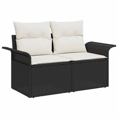 Set di divani 5 pz Nero e Bianco Crema | homemem39