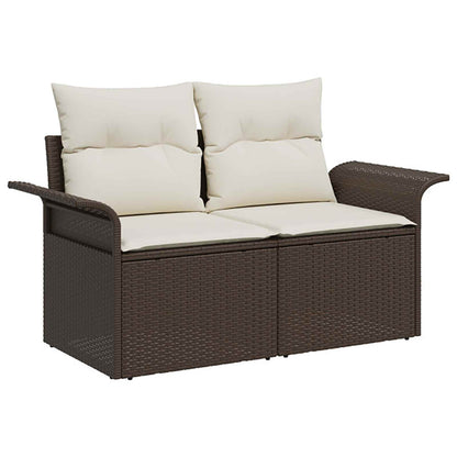 Set di divani 5 pz Marrone e Bianco Crema | homemem39