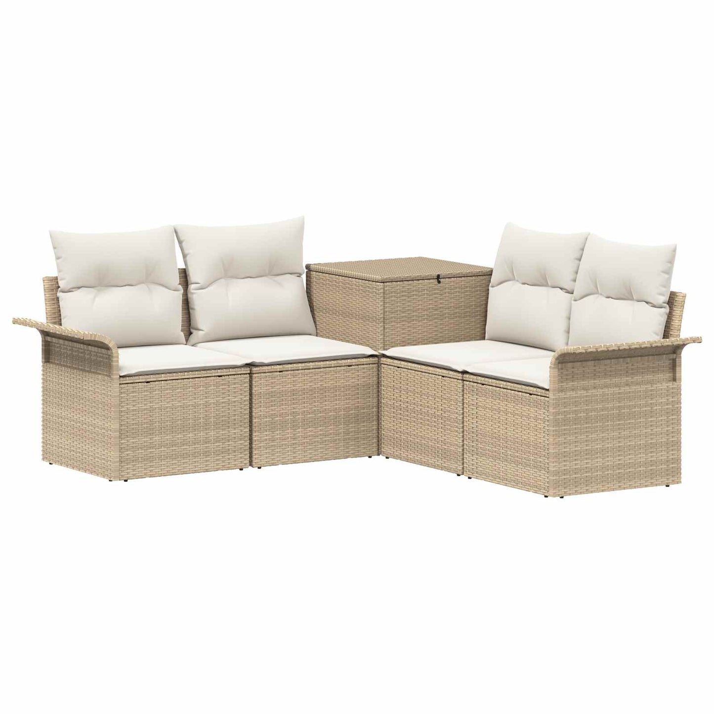 Set di divani 5 pz Beige e Bianco Crema | homemem39