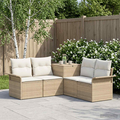 Set di divani 5 pz Beige e Bianco Crema | homemem39