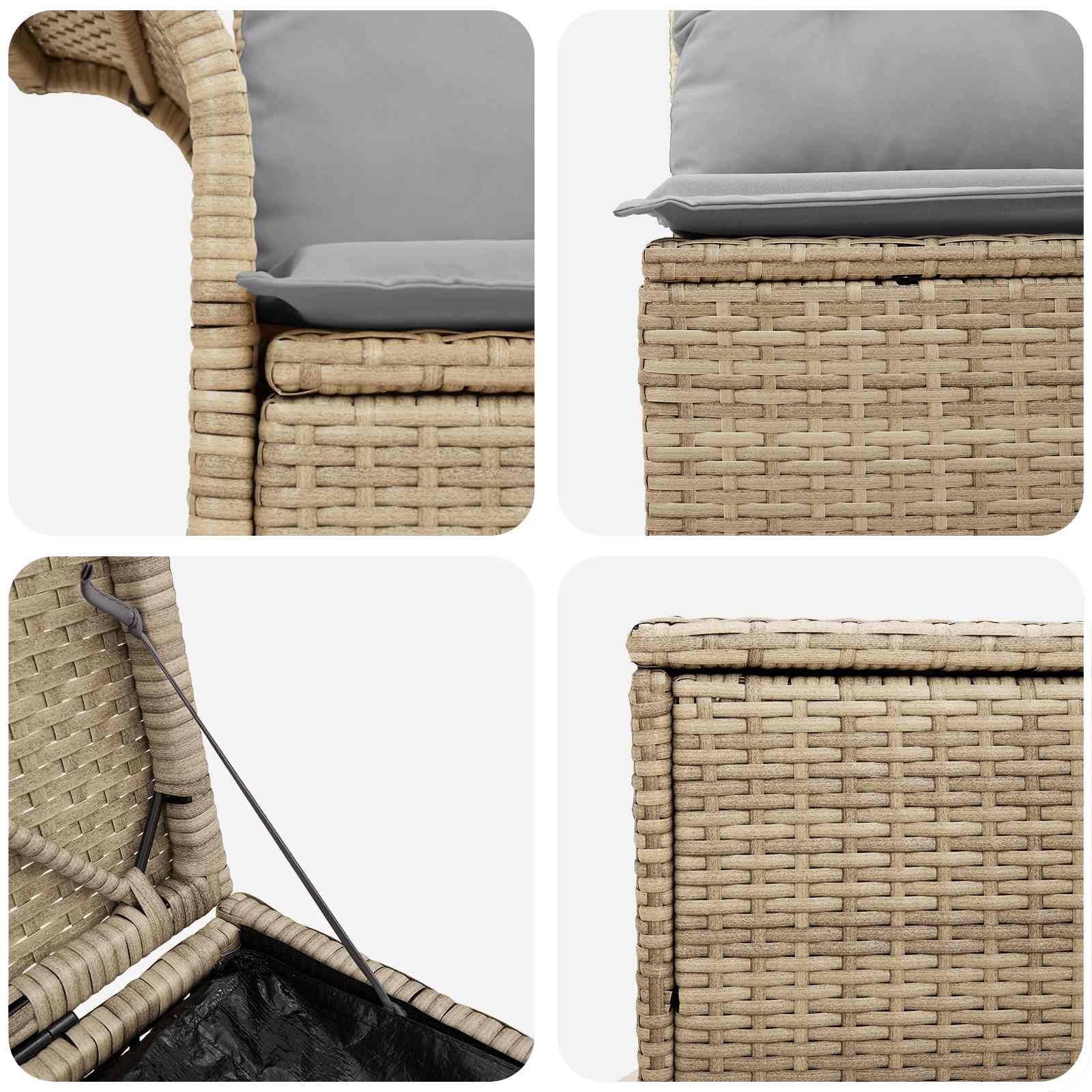 Set di divani 5 pz Beige e Grigio Chiaro | homemem39