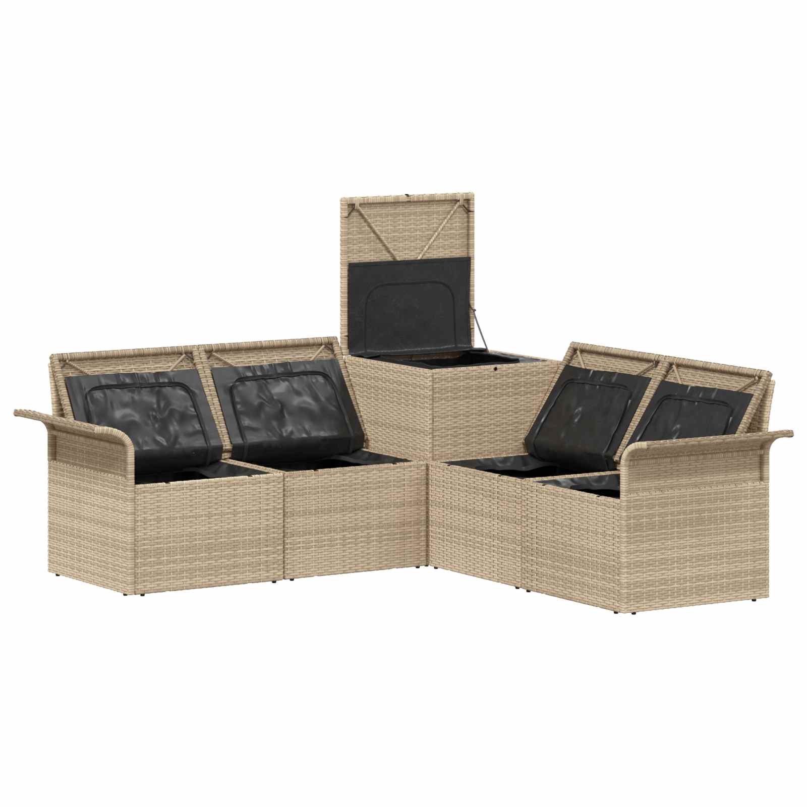 Set di divani 5 pz Beige e Grigio Chiaro | homemem39