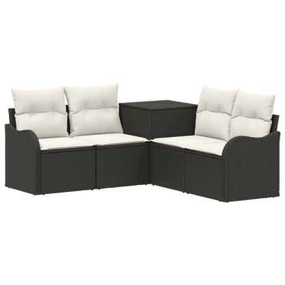 Set di divani 5 pz Nero e Bianco Crema | homemem39
