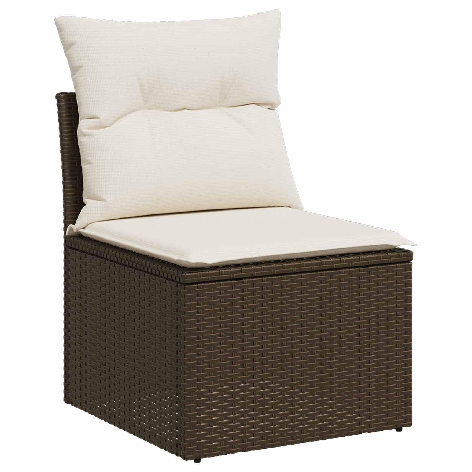 Set di divani 5 pz Marrone e Bianco Crema | homemem39