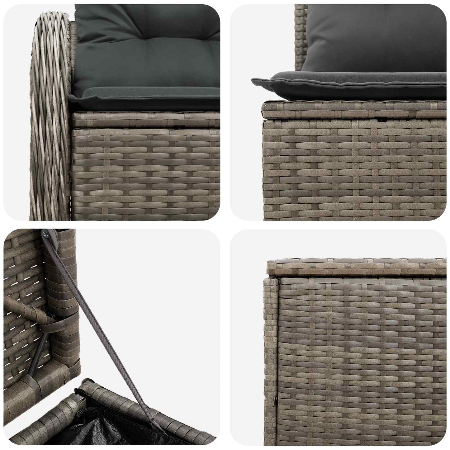 Set di divani 5 pz Grigio e Grigio Scuro | homemem39