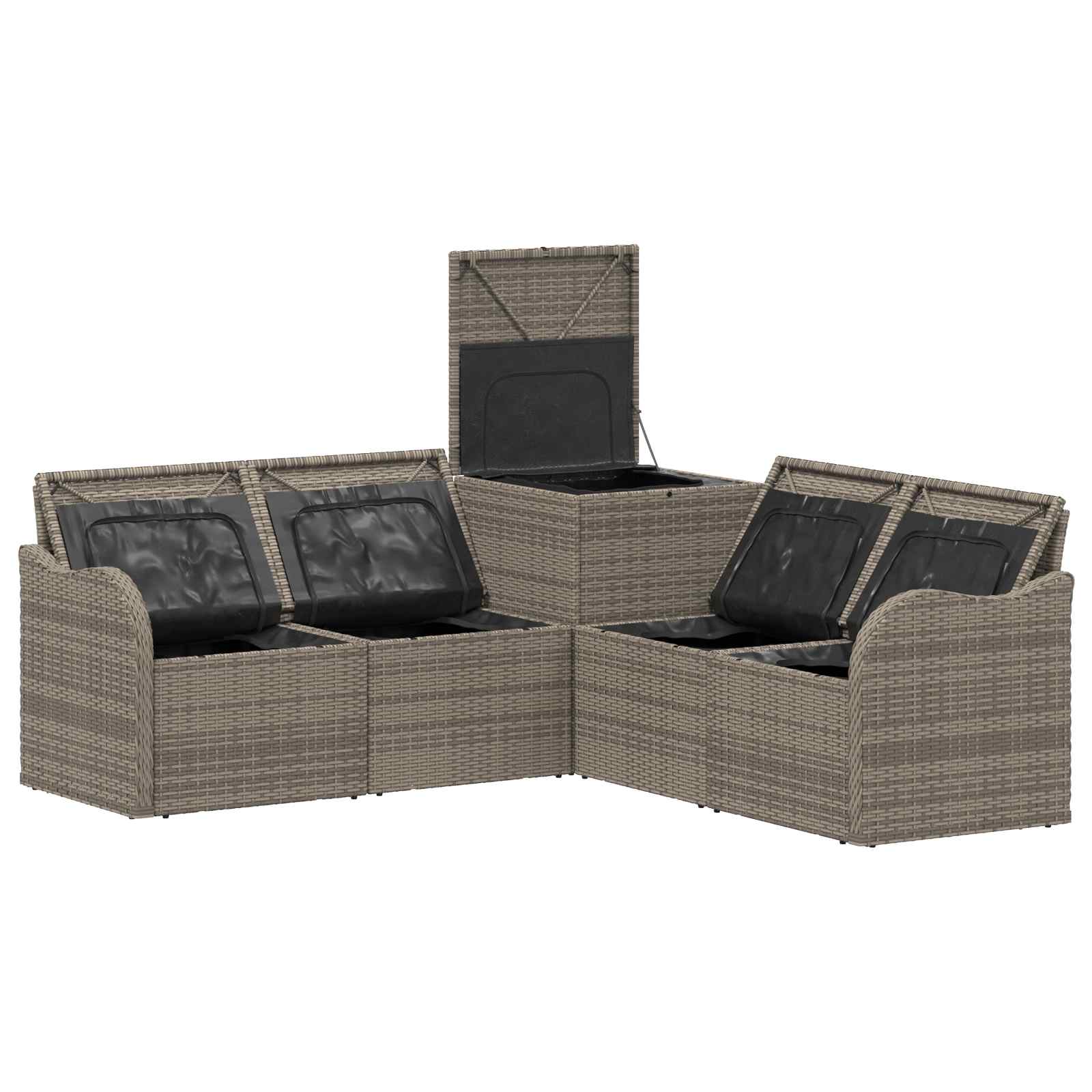 Set di divani 5 pz Grigio e Grigio Scuro | homemem39
