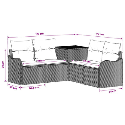 Set di divani 5 pz Grigio e Grigio Scuro | homemem39