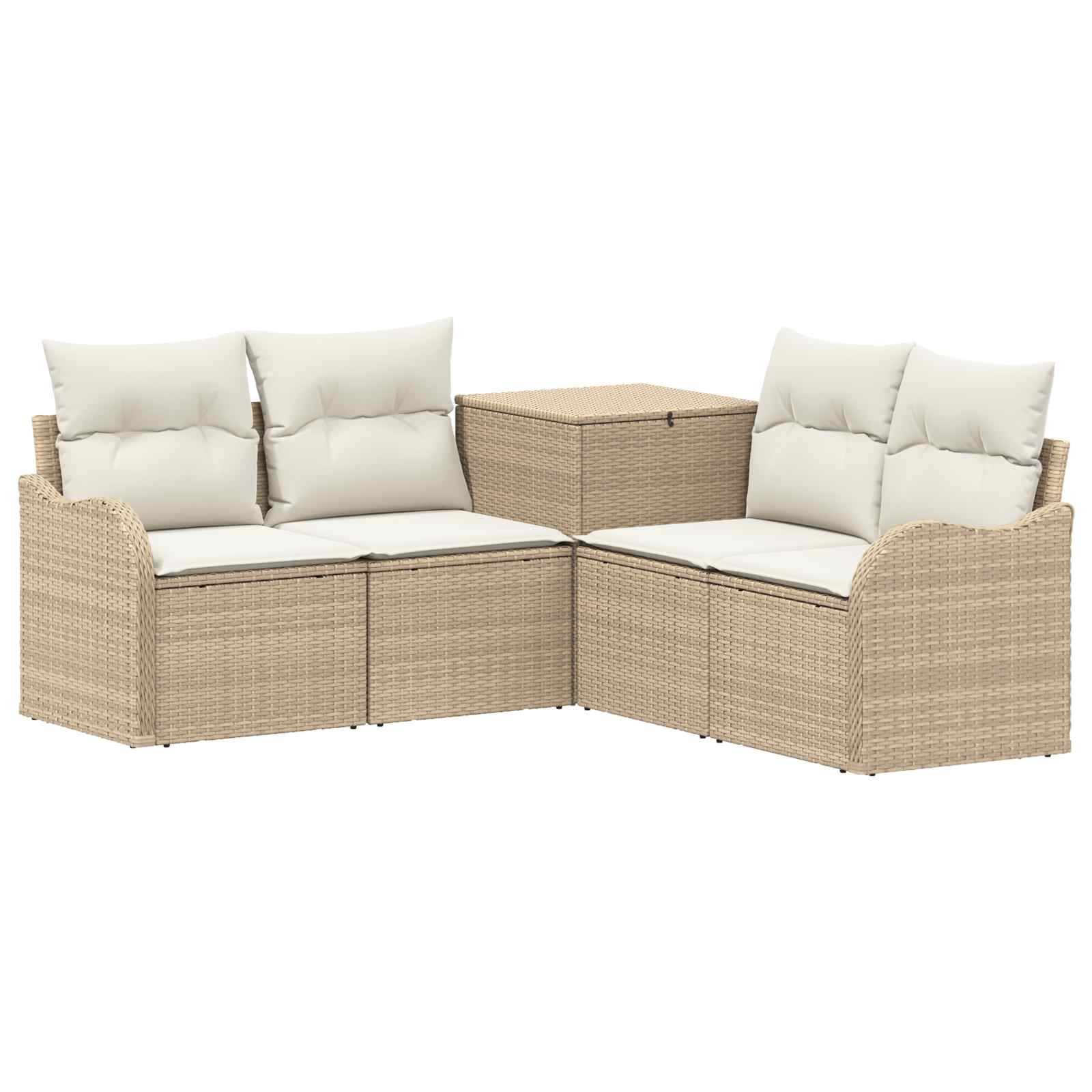 Set di divani 5 pz Beige e Bianco Crema | homemem39