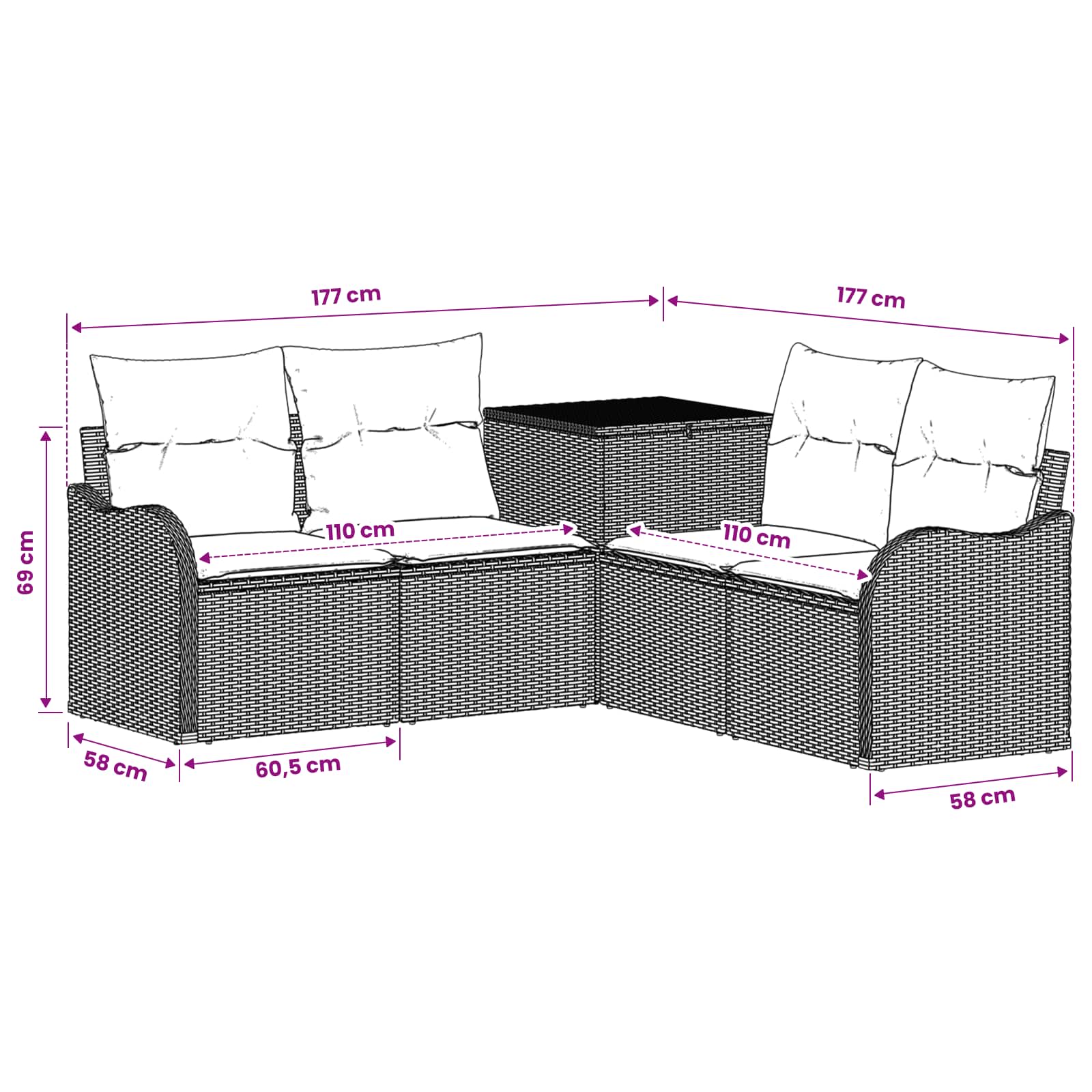 Set di divani 5 pz Beige e Grigio Chiaro | homemem39