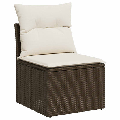 Set di divani 5 pz Marrone e Bianco Crema | homemem39
