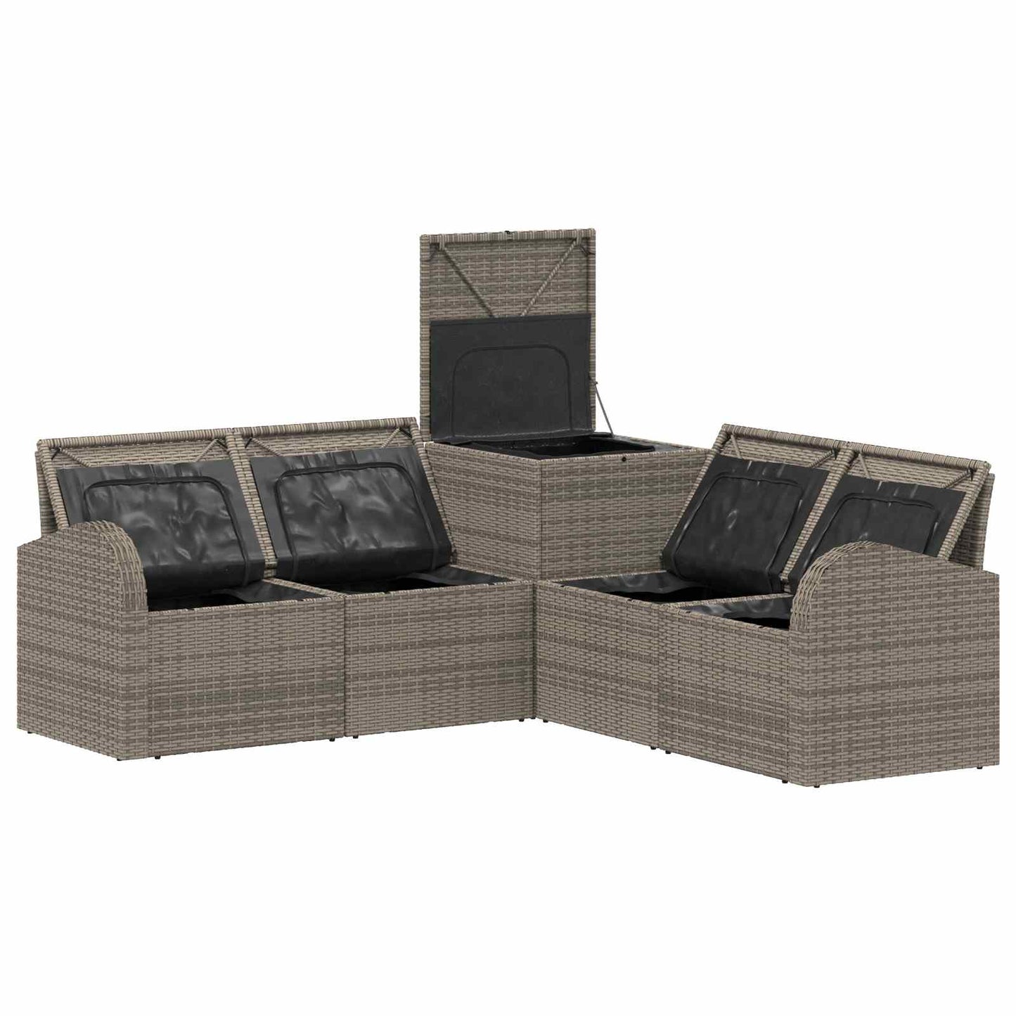Set di divani 5 pz Grigio e Grigio Scuro | homemem39