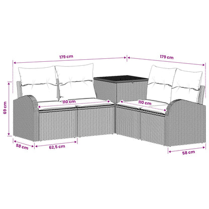 Set di divani 5 pz Grigio e Grigio Scuro | homemem39