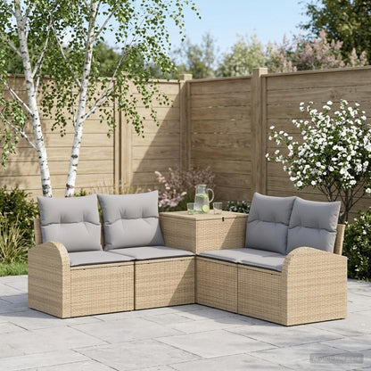 Set di divani 5 pz Beige e Grigio Chiaro | homemem39
