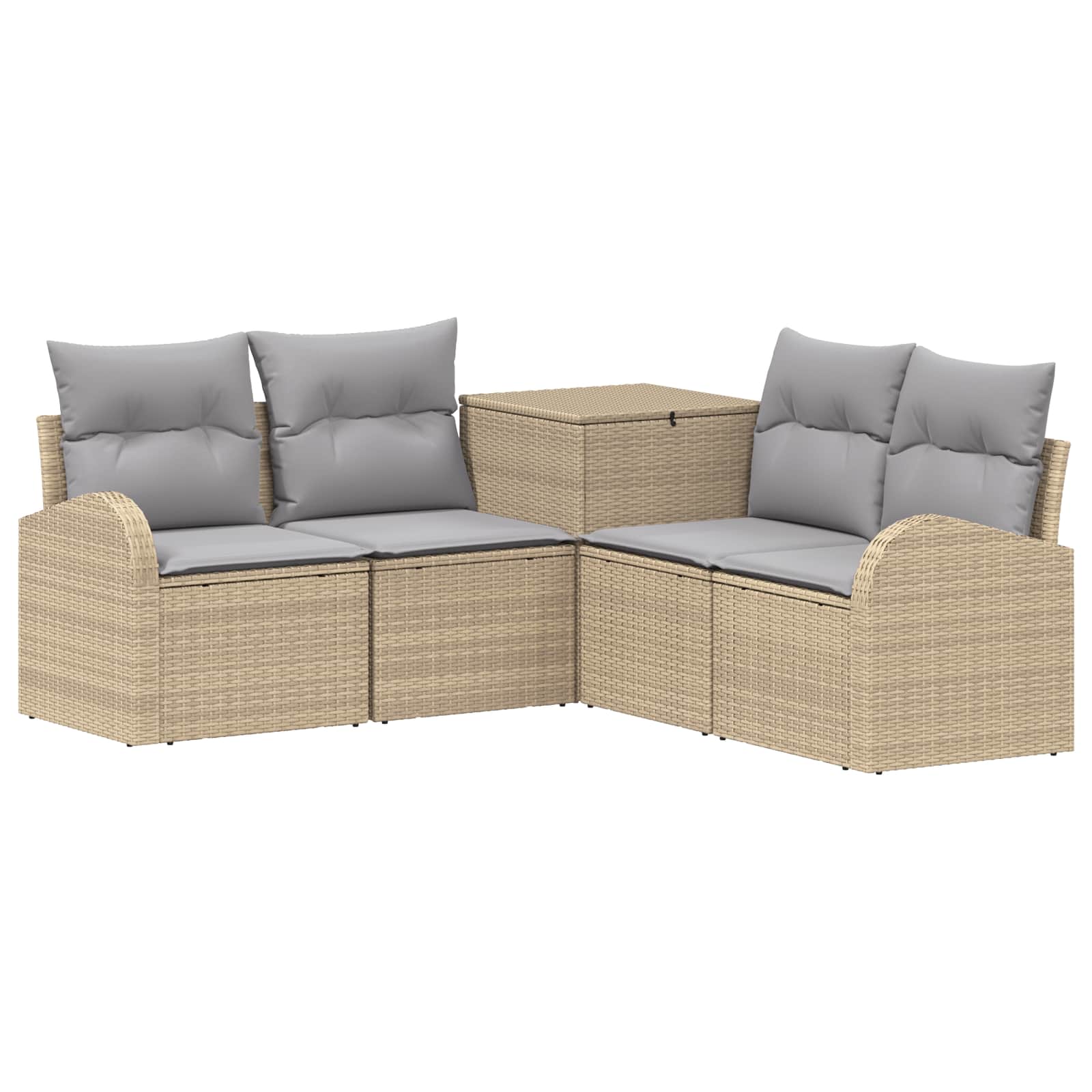Set di divani 5 pz Beige e Grigio Chiaro | homemem39