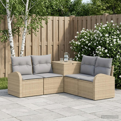 Set di divani 5 pz Beige e Grigio Chiaro | homemem39