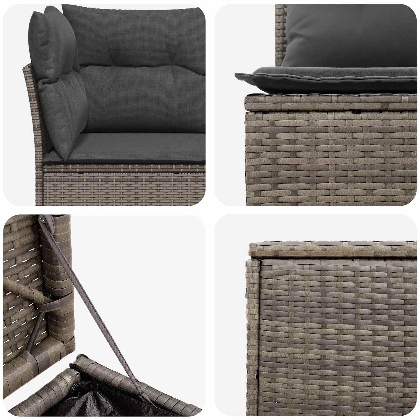 Set di divani 5 pz Grigio e Grigio Scuro | homemem39