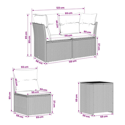 Set di divani 5 pz Grigio e Grigio Scuro | homemem39