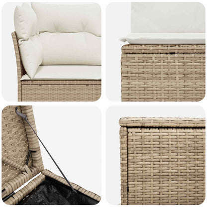 Set di divani 5 pz Beige e Bianco Crema | homemem39