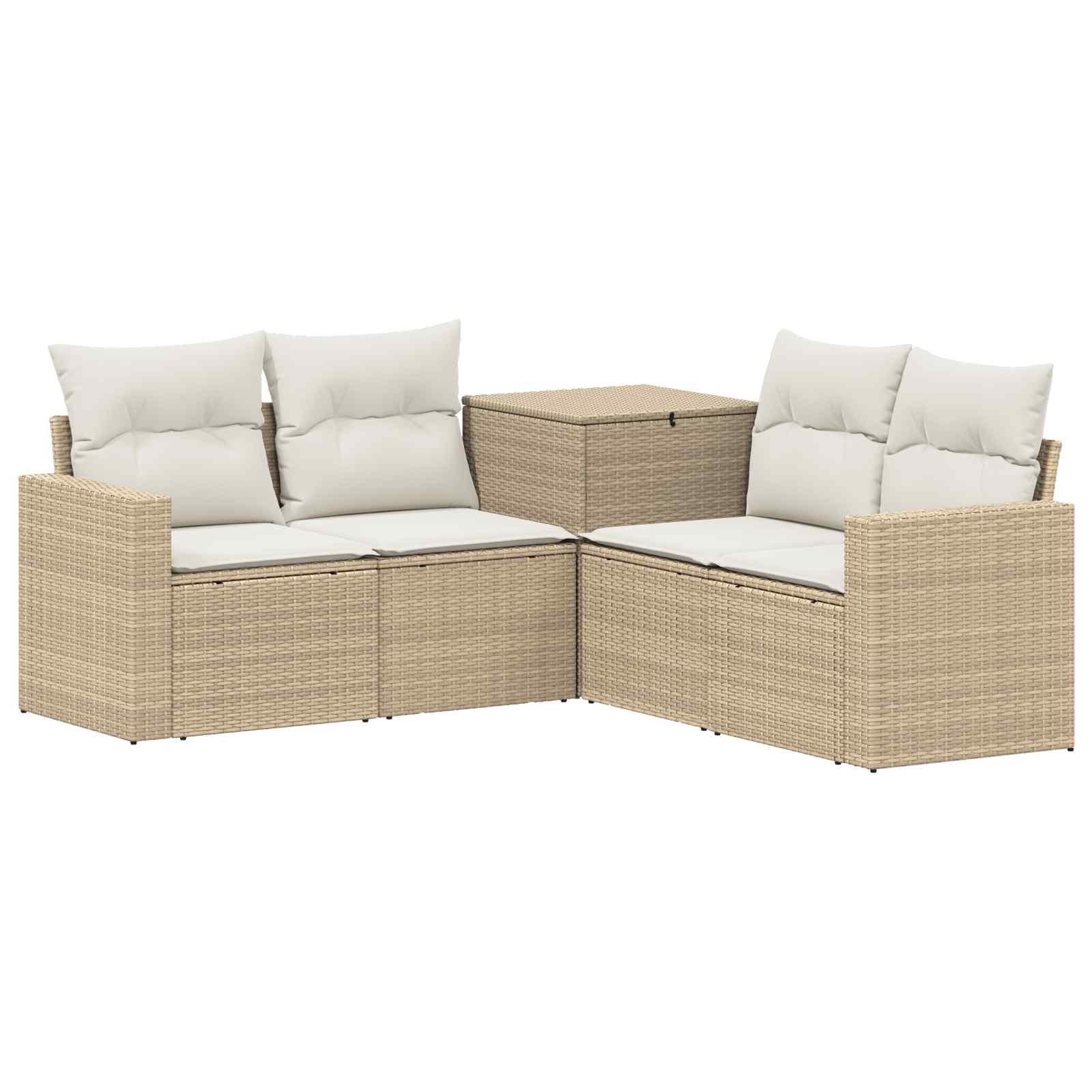 Set di divani 5 pz Beige e Bianco Crema | homemem39