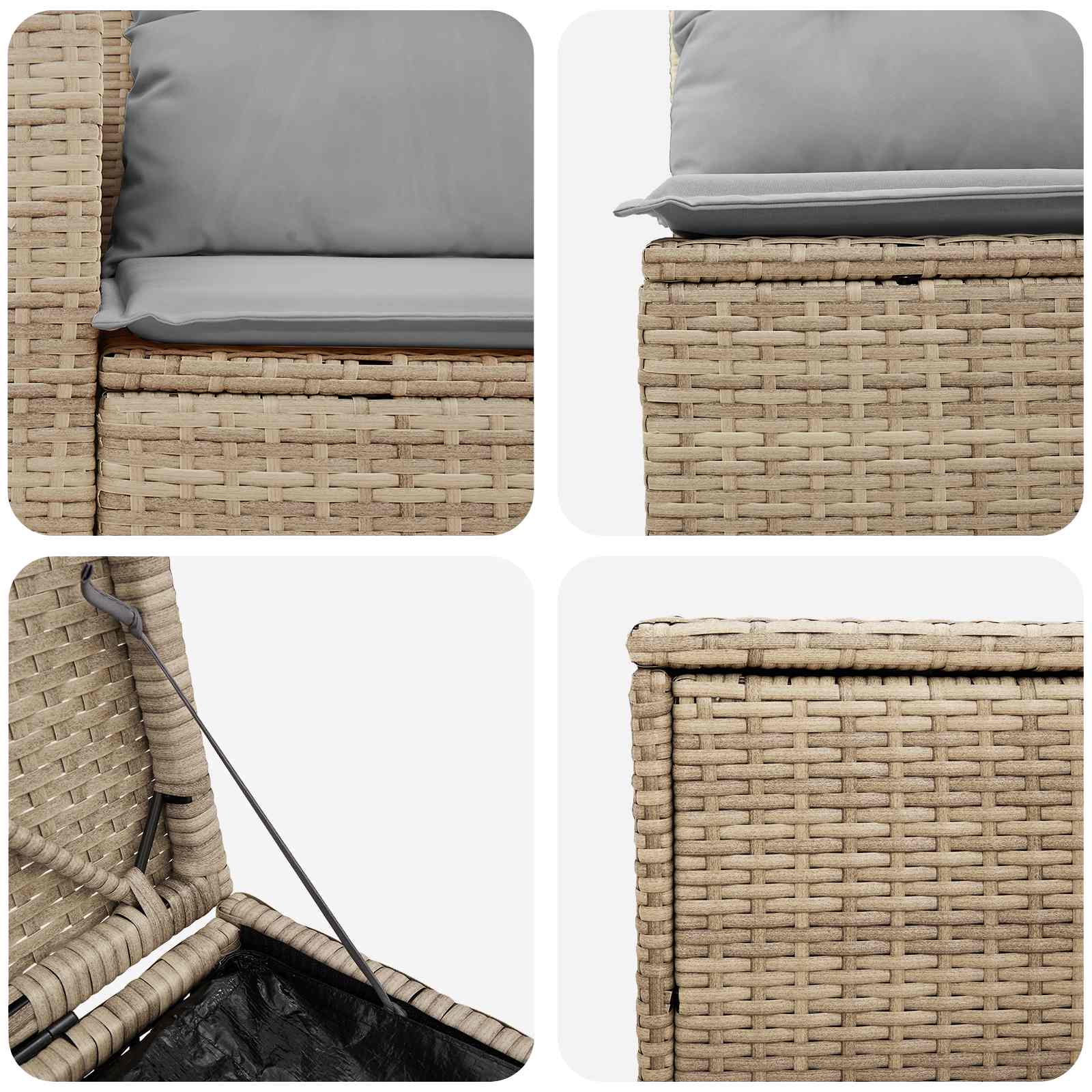 Set di divani 5 pz Beige e Grigio Chiaro | homemem39