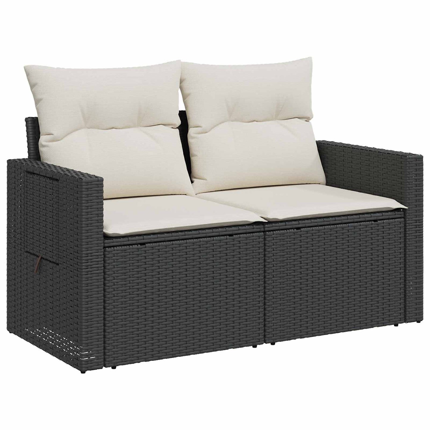 Set di divani 5 pz Nero e Bianco Crema | homemem39
