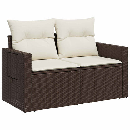 Set di divani 5 pz Marrone e Bianco Crema | homemem39