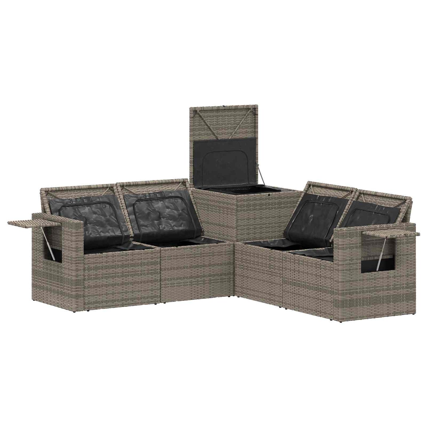 Set di divani 5 pz Grigio e Grigio Scuro | homemem39