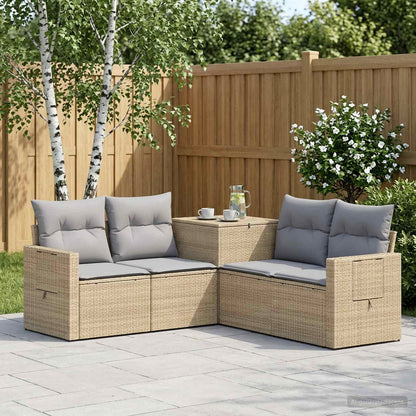 Set di divani 5 pz Beige e Grigio Chiaro | homemem39