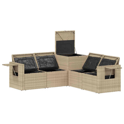 Set di divani 5 pz Beige e Grigio Chiaro | homemem39