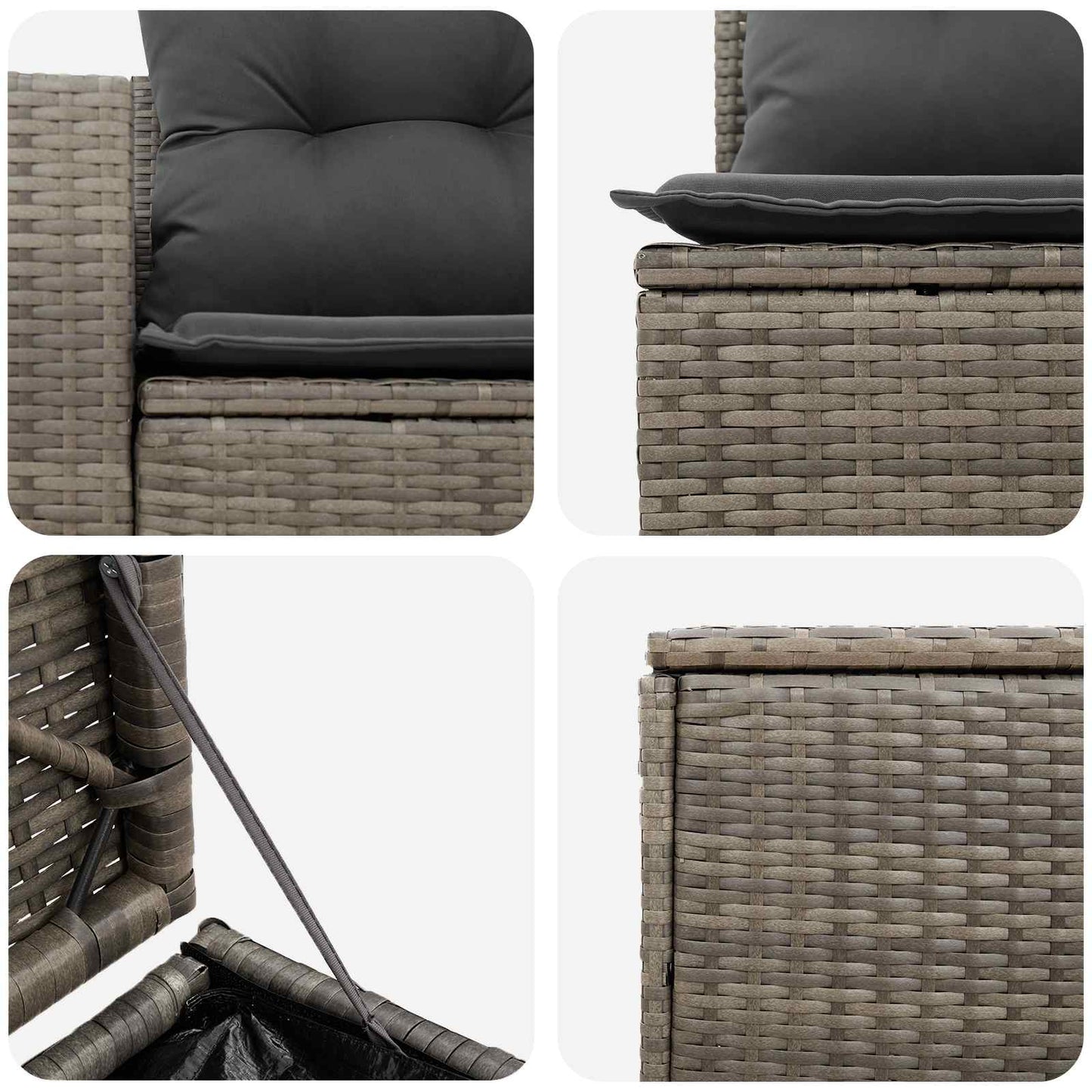 Set di divani 5 pz Grigio e Grigio Scuro | homemem39