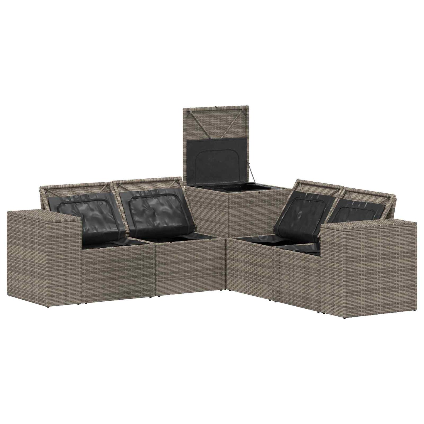 Set di divani 5 pz Grigio e Grigio Scuro | homemem39