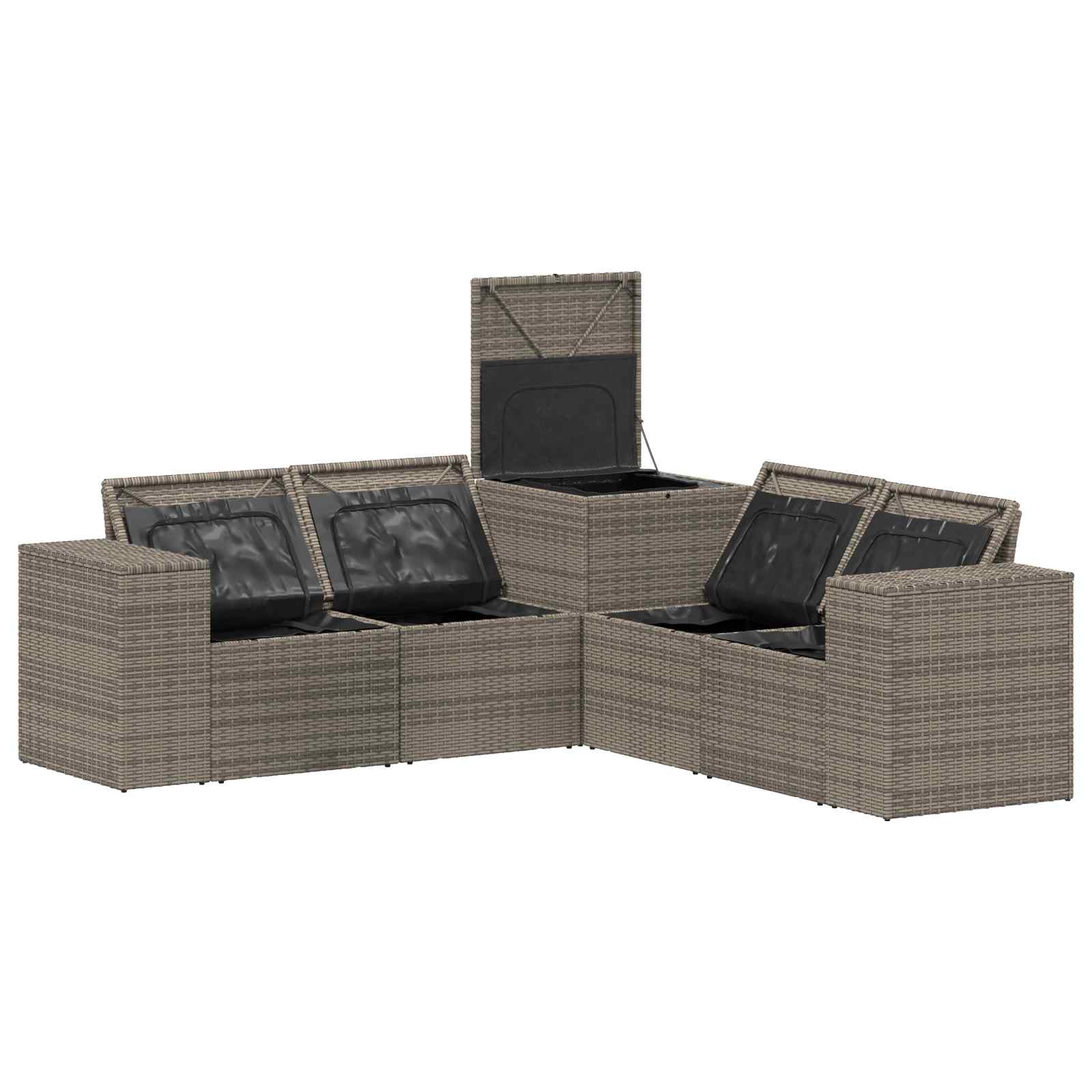 Set di divani 5 pz Grigio e Grigio Scuro | homemem39