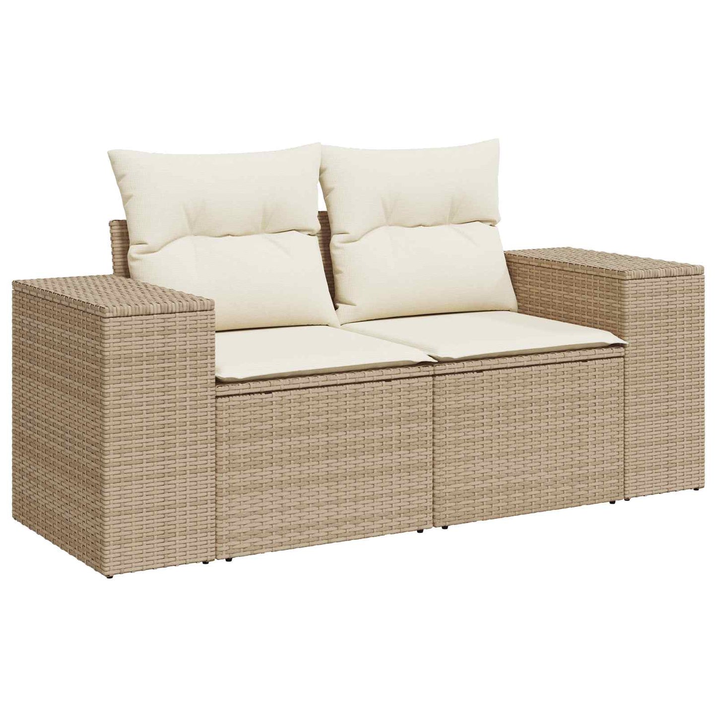 Set di divani 5 pz Beige e Bianco Crema | homemem39