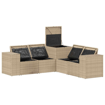 Set di divani 5 pz Beige e Grigio Chiaro | homemem39