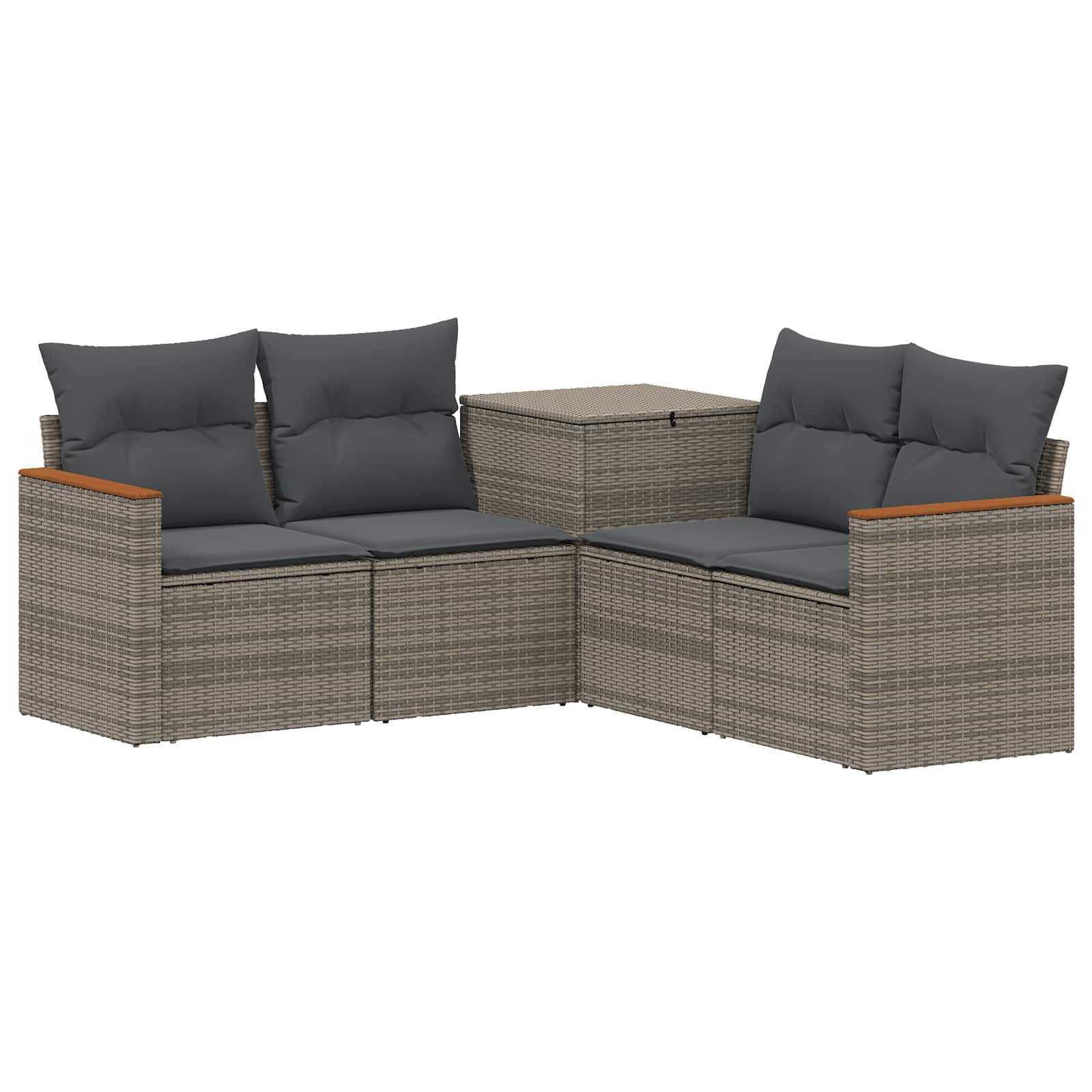 Set di divani 5 pz Grigio e Grigio Scuro | homemem39