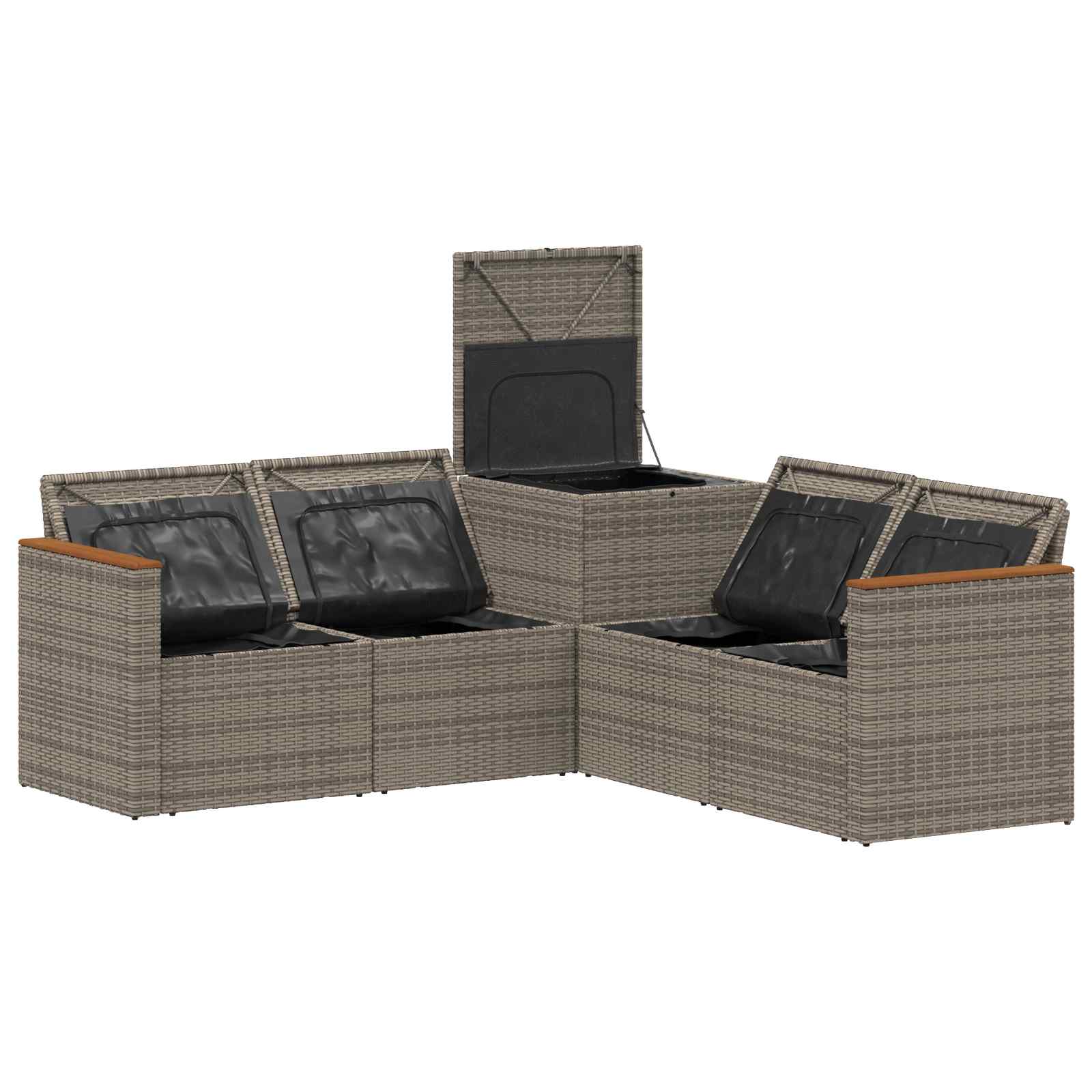 Set di divani 5 pz Grigio e Grigio Scuro | homemem39