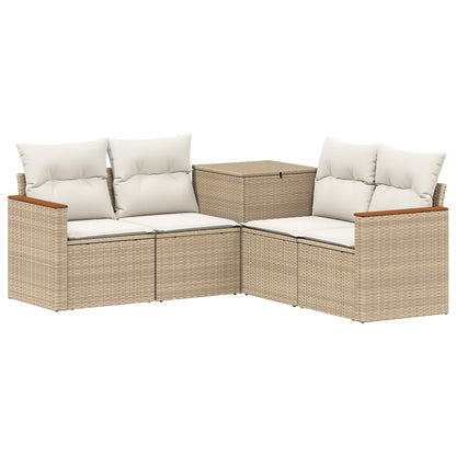 Set di divani 5 pz Beige e Bianco Crema | homemem39