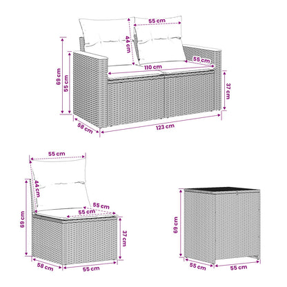 Set di divani 5 pz Beige e Grigio Chiaro | homemem39