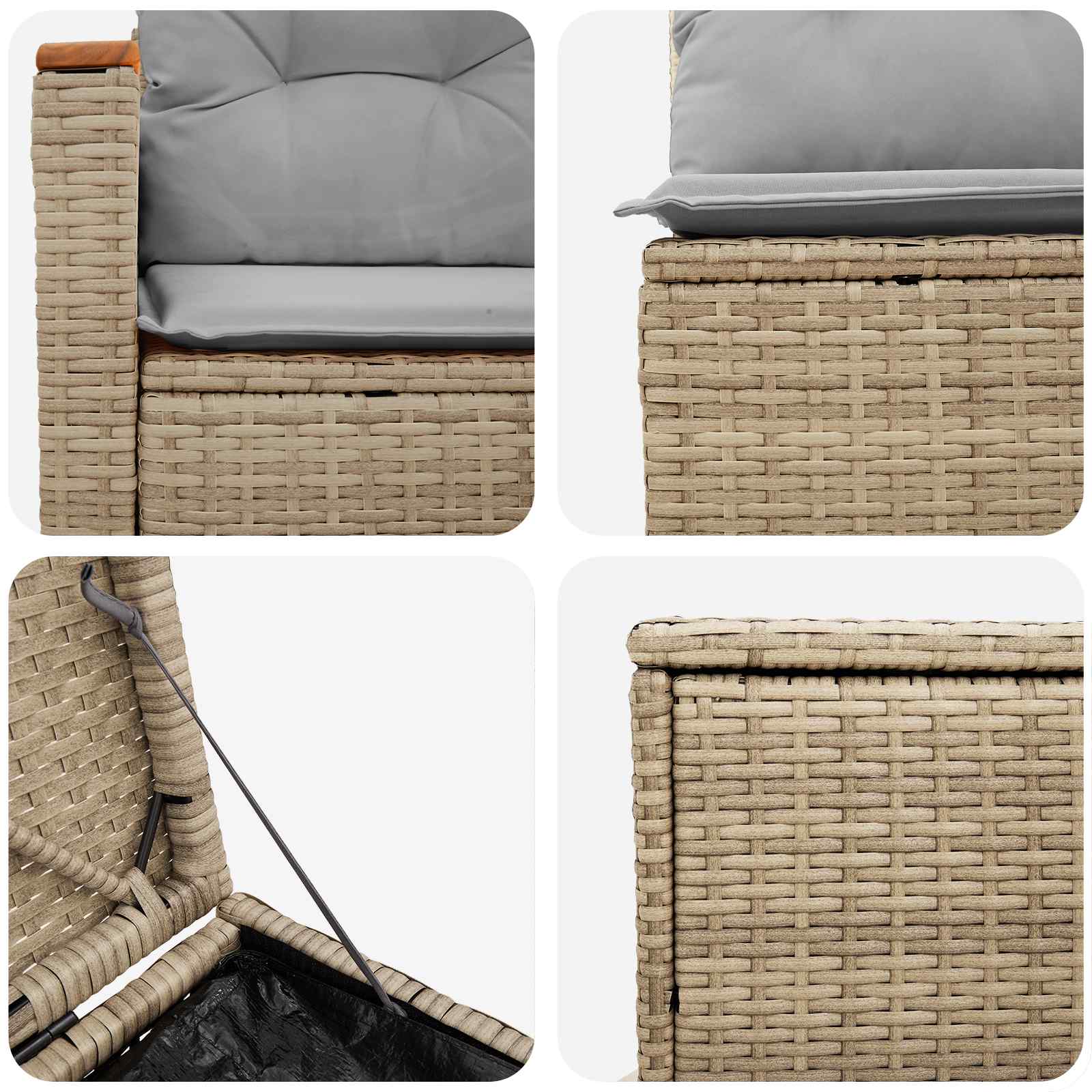 Set di divani 5 pz Beige e Grigio Chiaro | homemem39