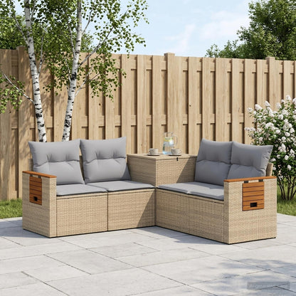 Set di divani 5 pz Beige e Grigio Chiaro | homemem39