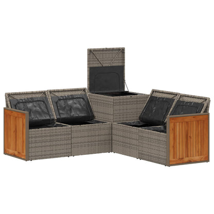 Set di divani 5 pz Grigio e Grigio Scuro | homemem39