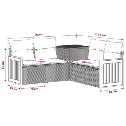 Set di divani 5 pz Grigio e Grigio Scuro | homemem39