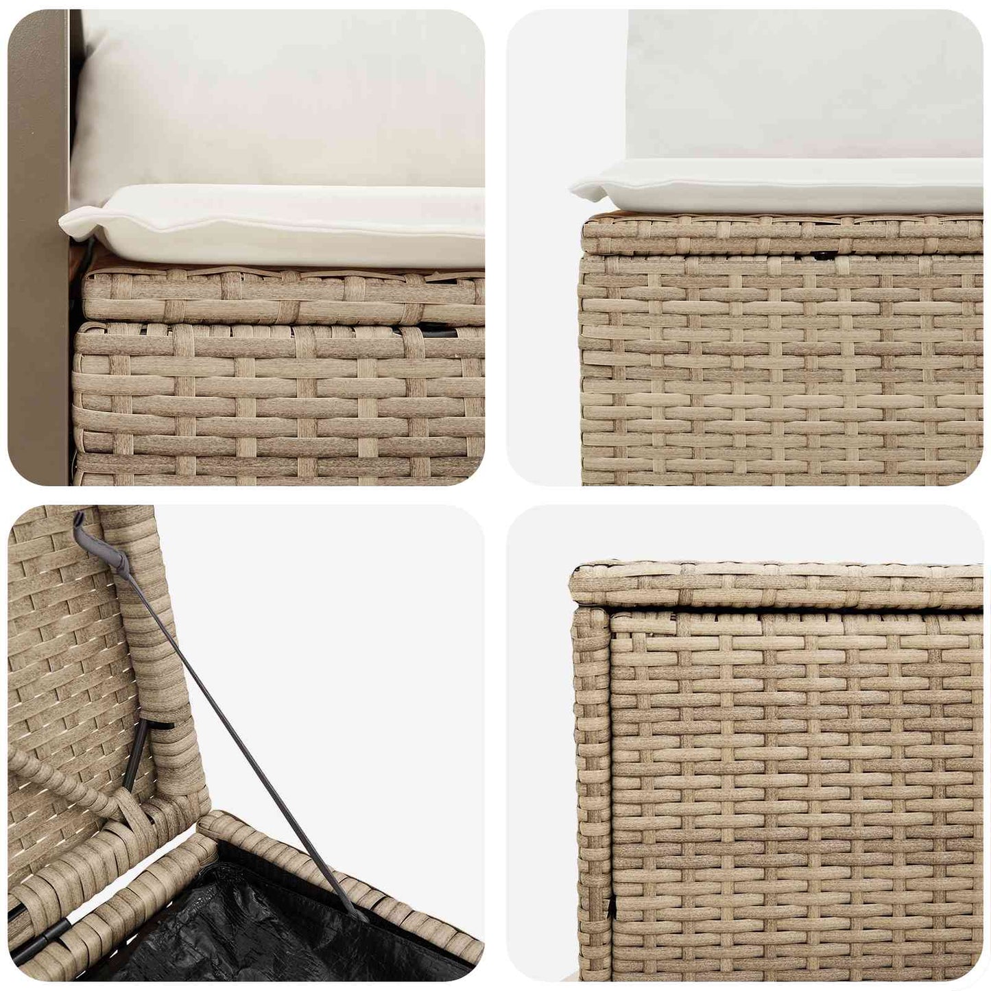 Set di divani 5 pz Beige e Bianco Crema | homemem39