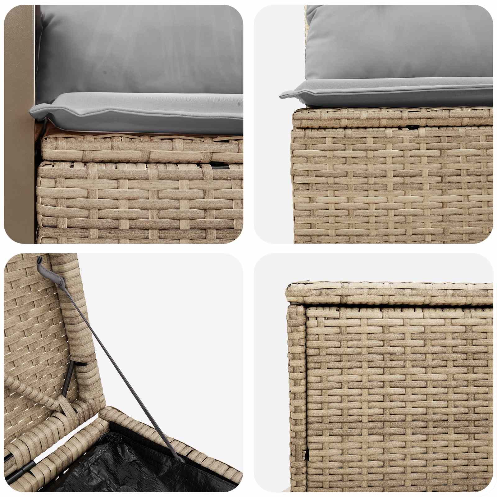 Set di divani 5 pz Beige e Grigio Chiaro | homemem39