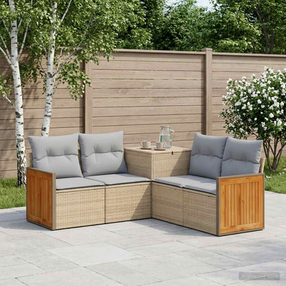 Set di divani 5 pz Beige e Grigio Chiaro | homemem39