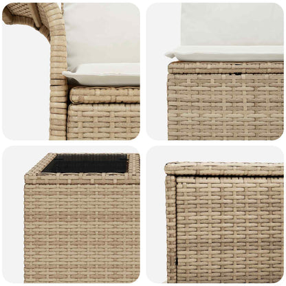 Set di divani 8 pz Beige e Bianco Crema | homemem39